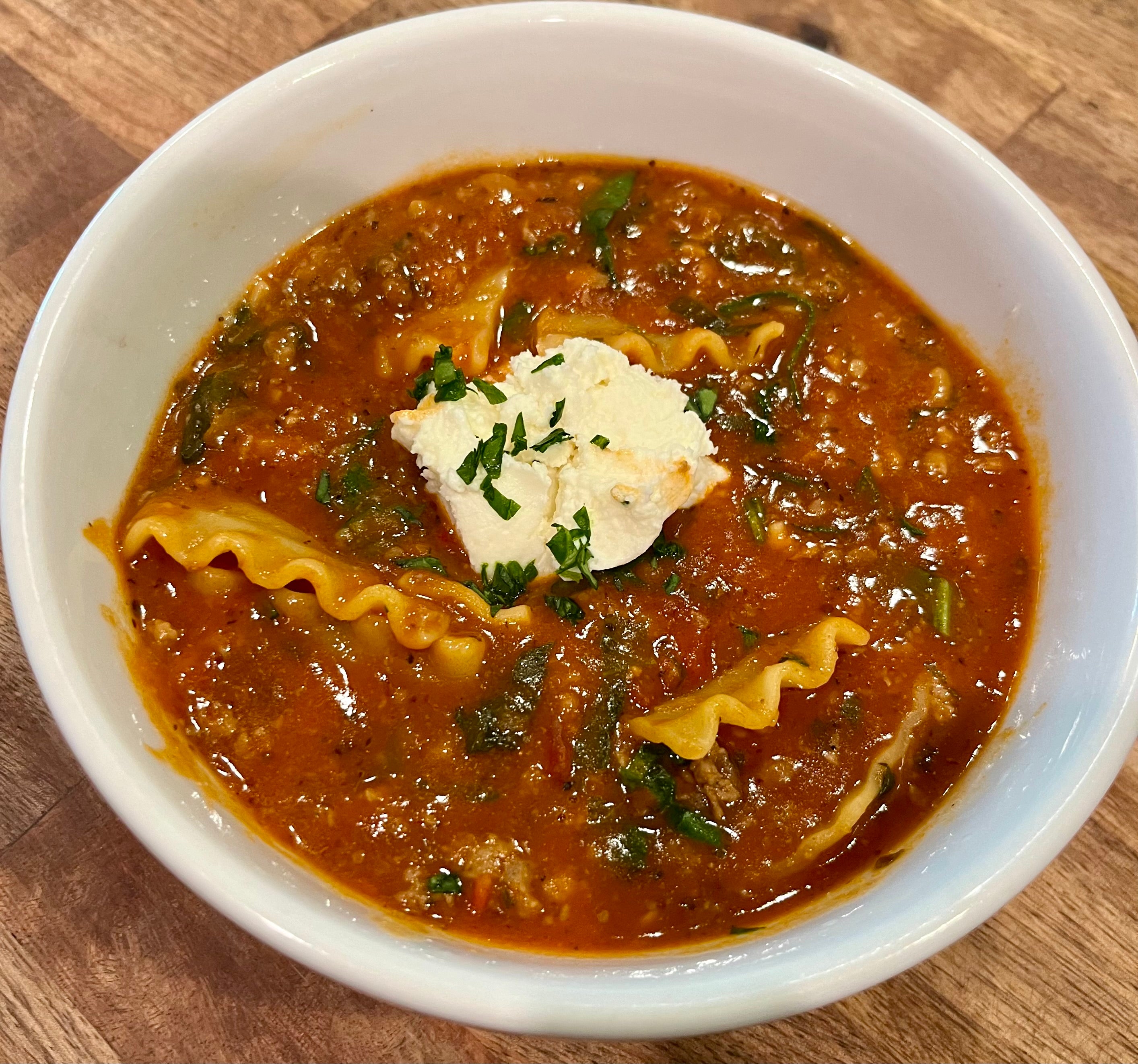Lasagna Soup (serves 4-5)