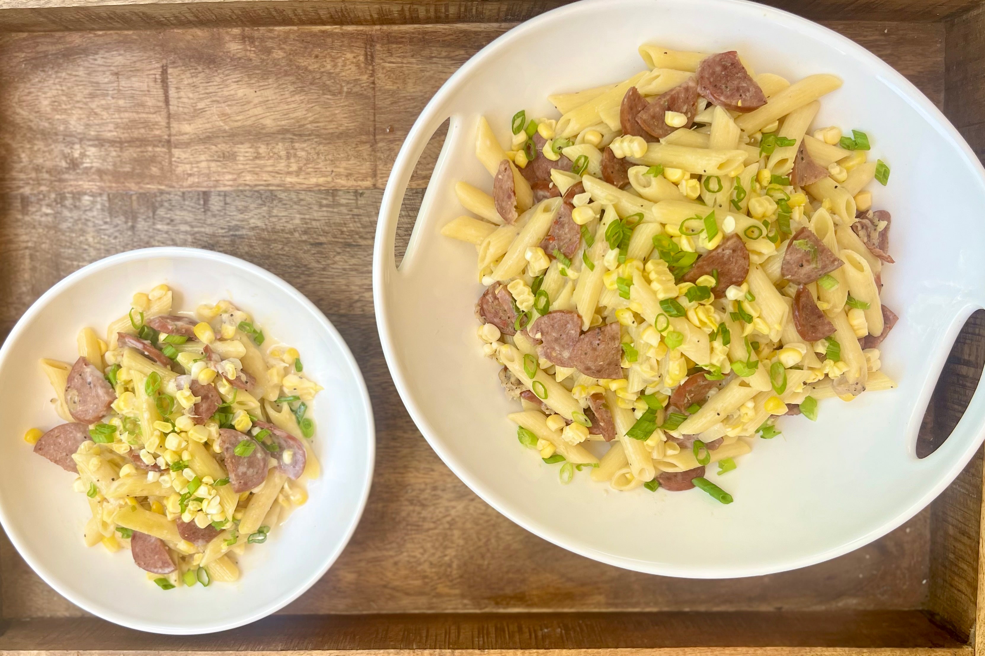 Texas Sausage & Corn Pasta