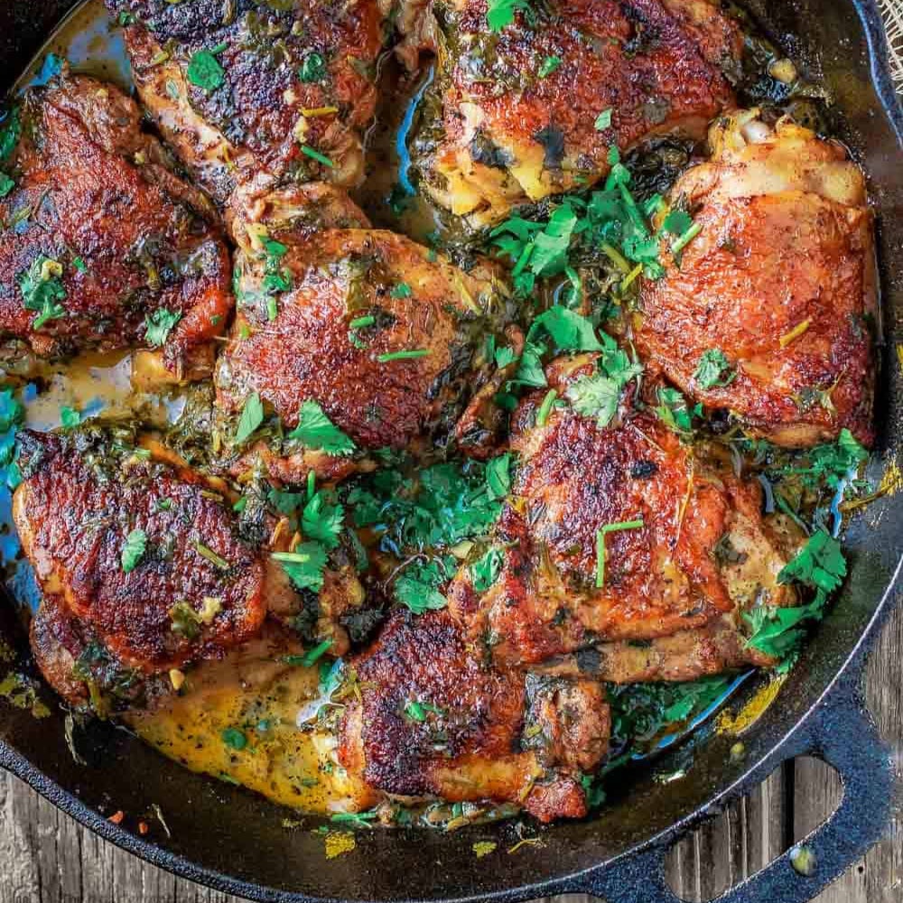 Cilantro Lime Roasted Chicken Thighs